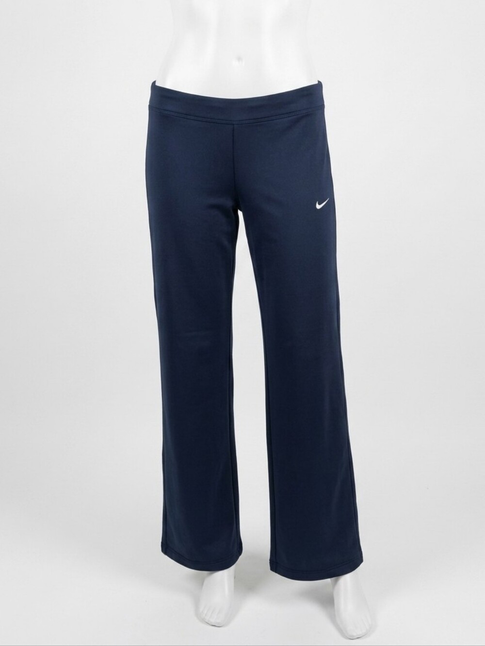 Nike DRI FIT Womens Wide Leg Athletic Pants Sz XL Low Rise Blue Orange Stretch